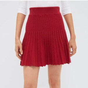 Tuckernuck Pomander Place Red Knit Pleated Saylor Mini Skirt Size XS NWT